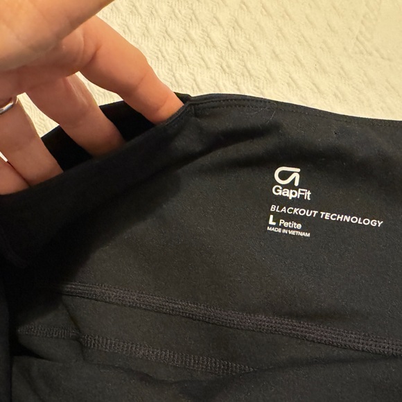 GapFit Blackout gFast high rise barre strap leggings petite large - Picture 5 of 13